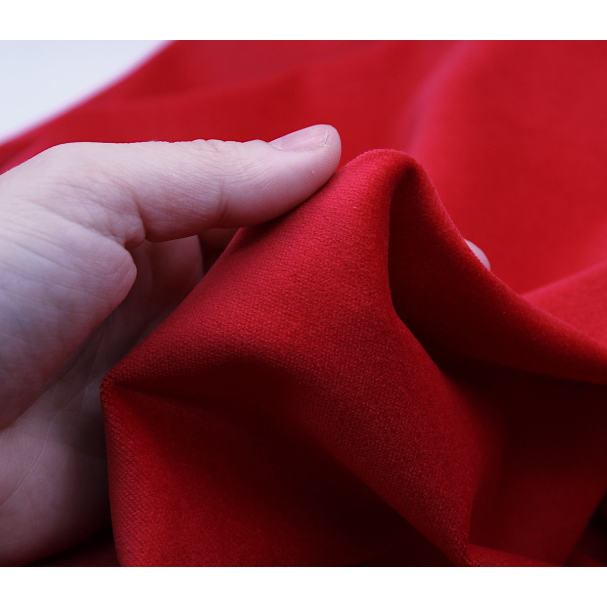 Velours ras coton organique coloris rouge Velours ras coton organique coloris rouge