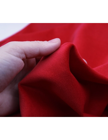 Velours ras coton organique coloris rouge