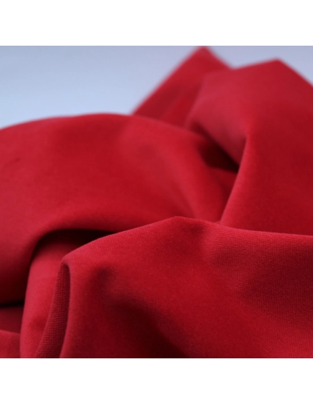 Velours ras coton organique coloris rouge