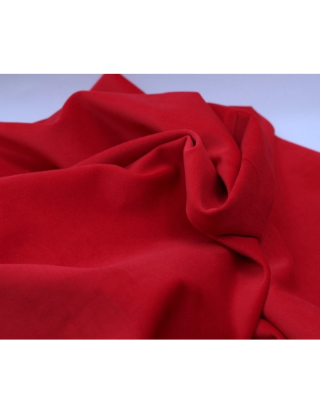 Velours ras coton organique coloris rouge