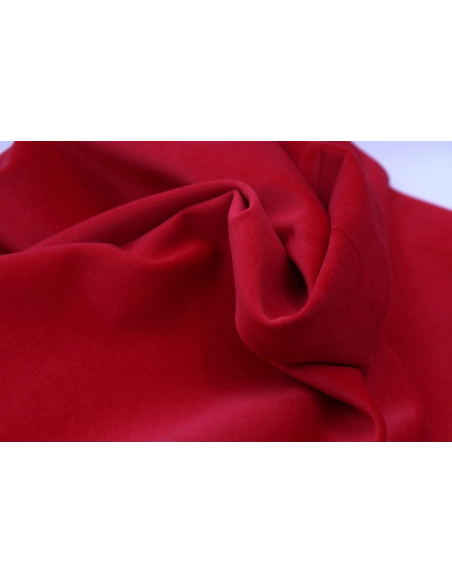 Velours ras coton organique coloris rouge