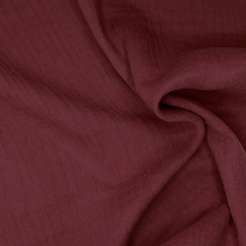 Double gaze de coton BIO unie tomette