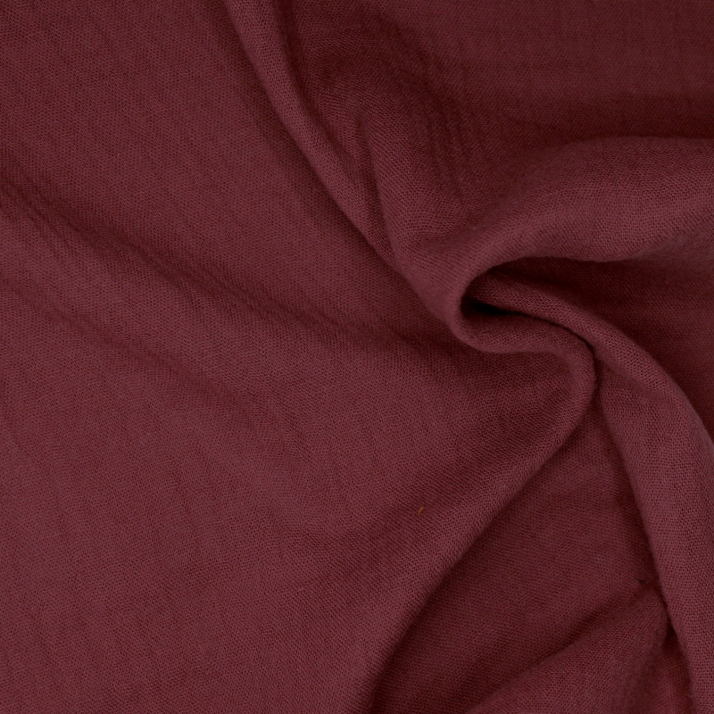 Double gaze de coton BIO unie tomette