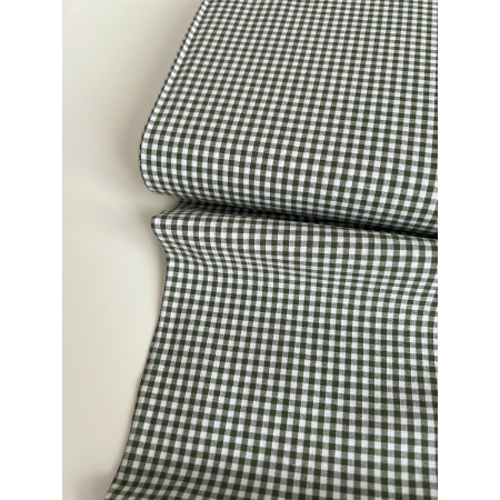 Coton vichy mini carreaux vert sapin et blanc 2.7mm Qualité Oeko-tex - 2 Coton vichy mini carreaux vert sapin et blanc 2.7mm Qualité Oeko-tex - 2