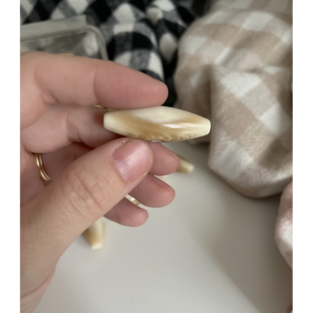 Bouton buchette vintage teintes naturelles 40mm Batikou - 2