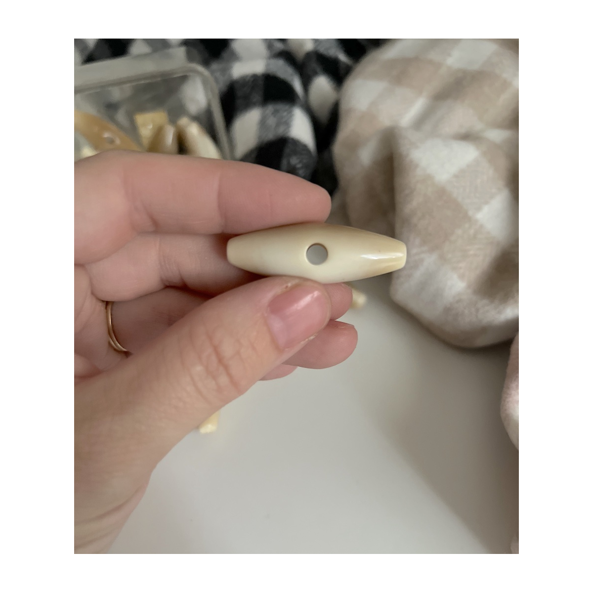 Bouton buchette vintage teintes naturelles 40mm Batikou - 5