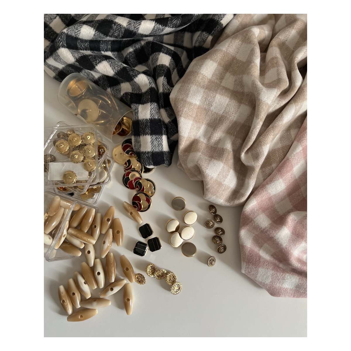 Bouton buchette vintage teintes naturelles 40mm Batikou - 7