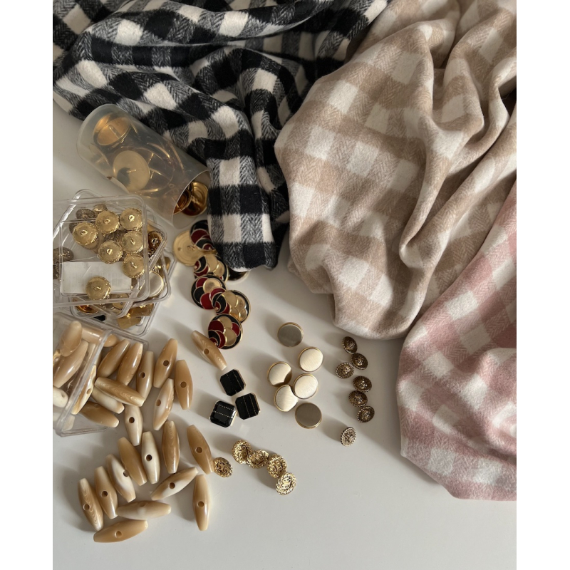 Bouton à queue vintage 18mm métal doré Batikou - 5