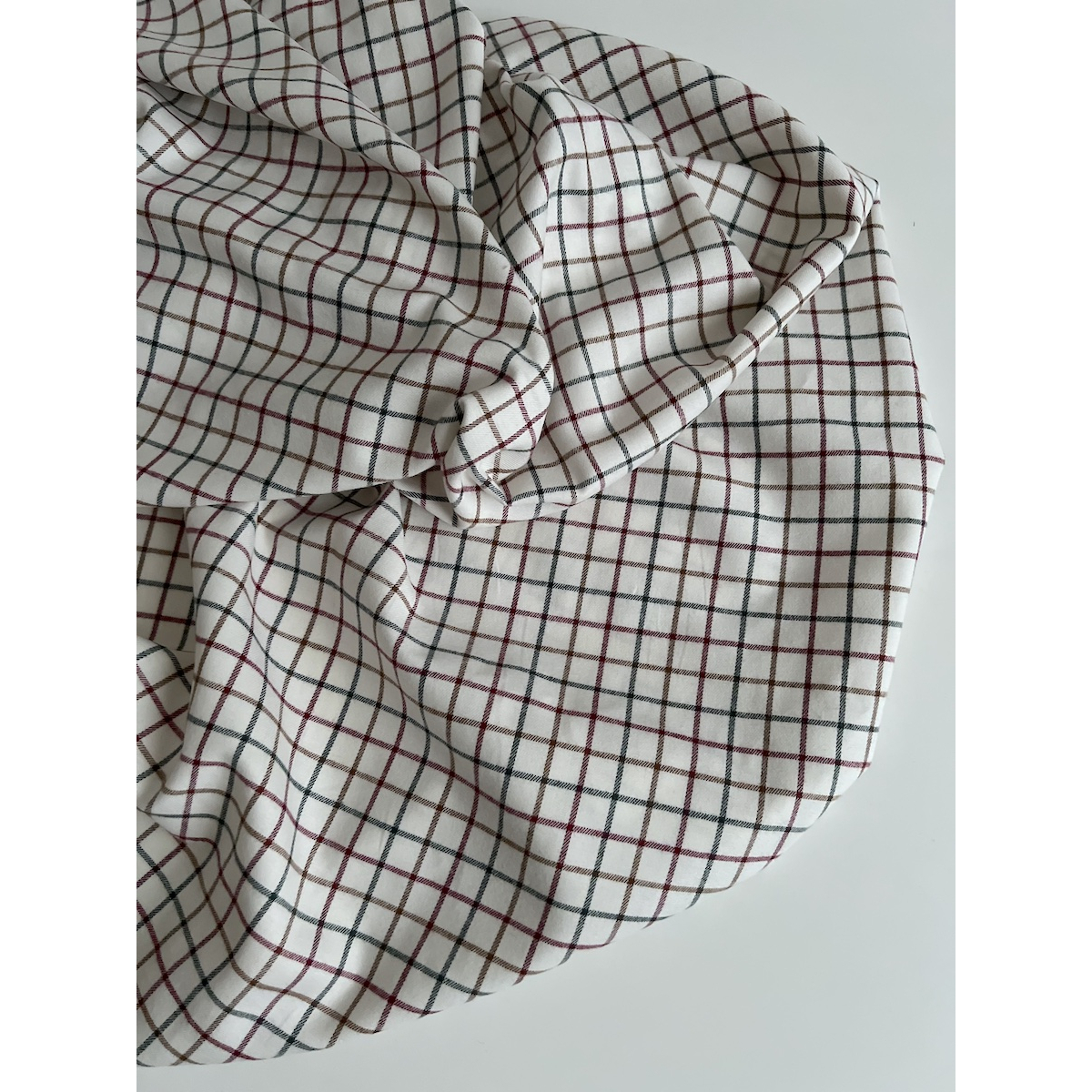 Jobias - Coton gratté organique quadrillage sapin, camel et bordeaux Batikou - 3