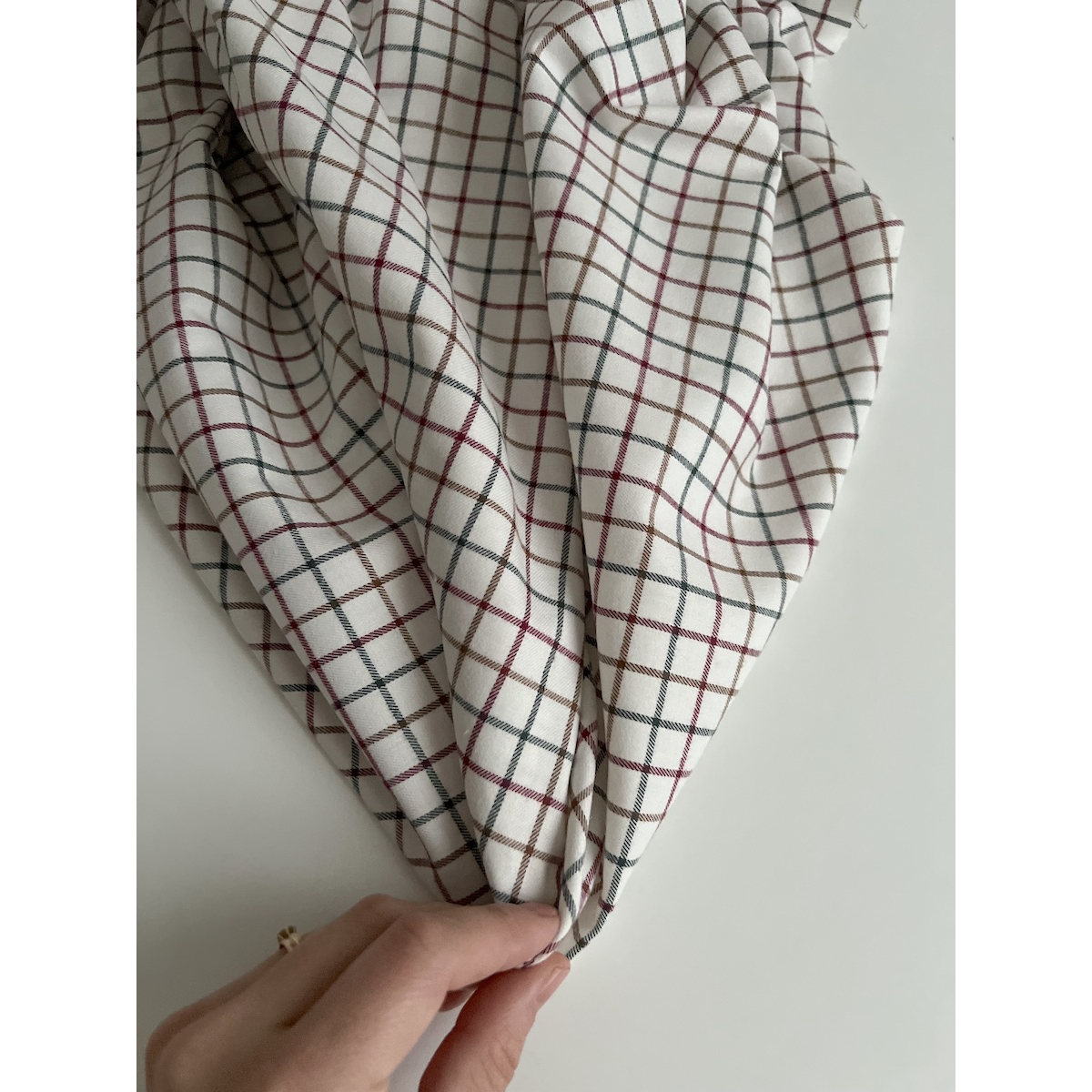 Jobias - Coton gratté organique quadrillage sapin, camel et bordeaux Batikou - 8