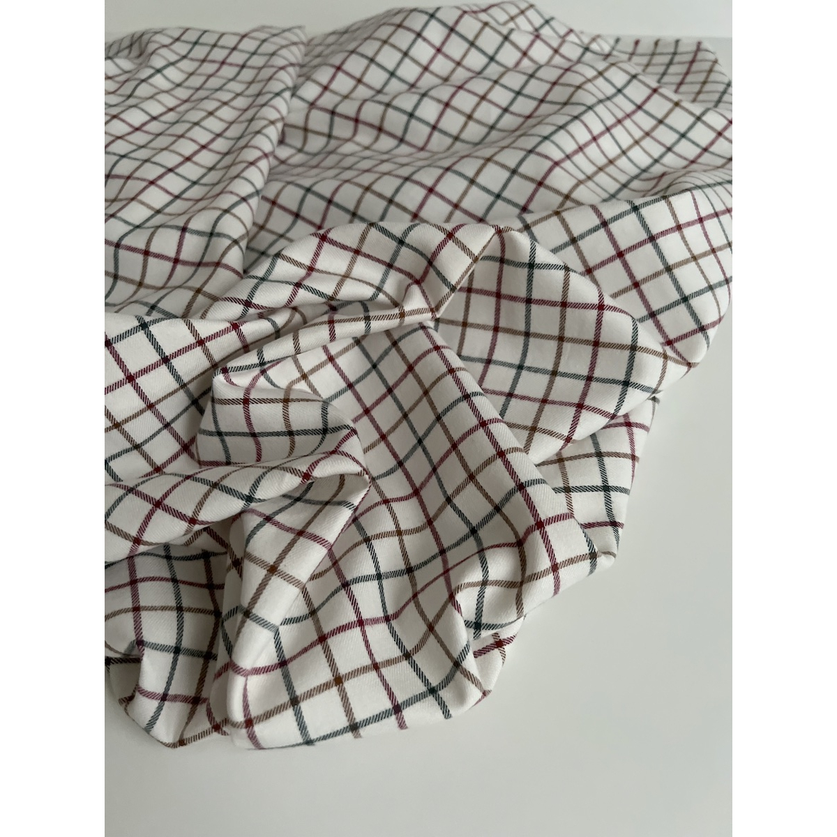 Jobias - Coton gratté organique quadrillage sapin, camel et bordeaux Batikou - 9