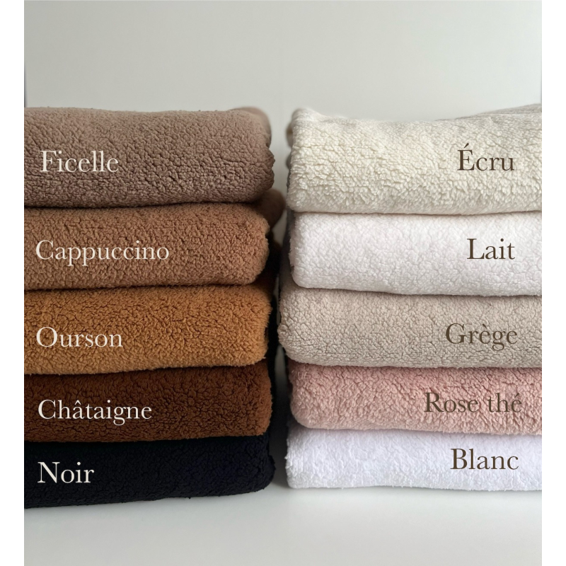 Teddy / moumoute bouclé coloris rose thé