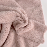 Teddy / moumoute bouclé coloris rose thé