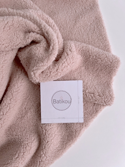 Teddy / moumoute bouclé coloris rose thé