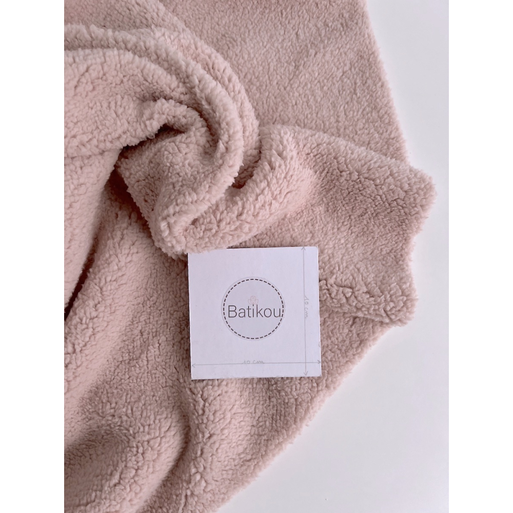 Teddy / moumoute bouclé coloris rose thé