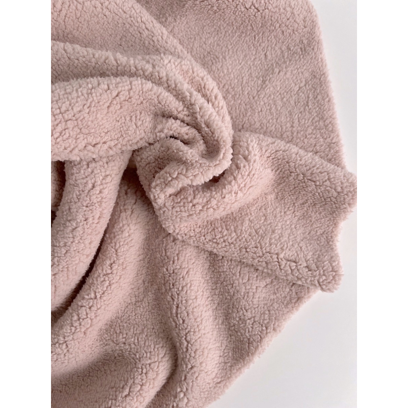 Teddy / moumoute bouclé coloris rose thé