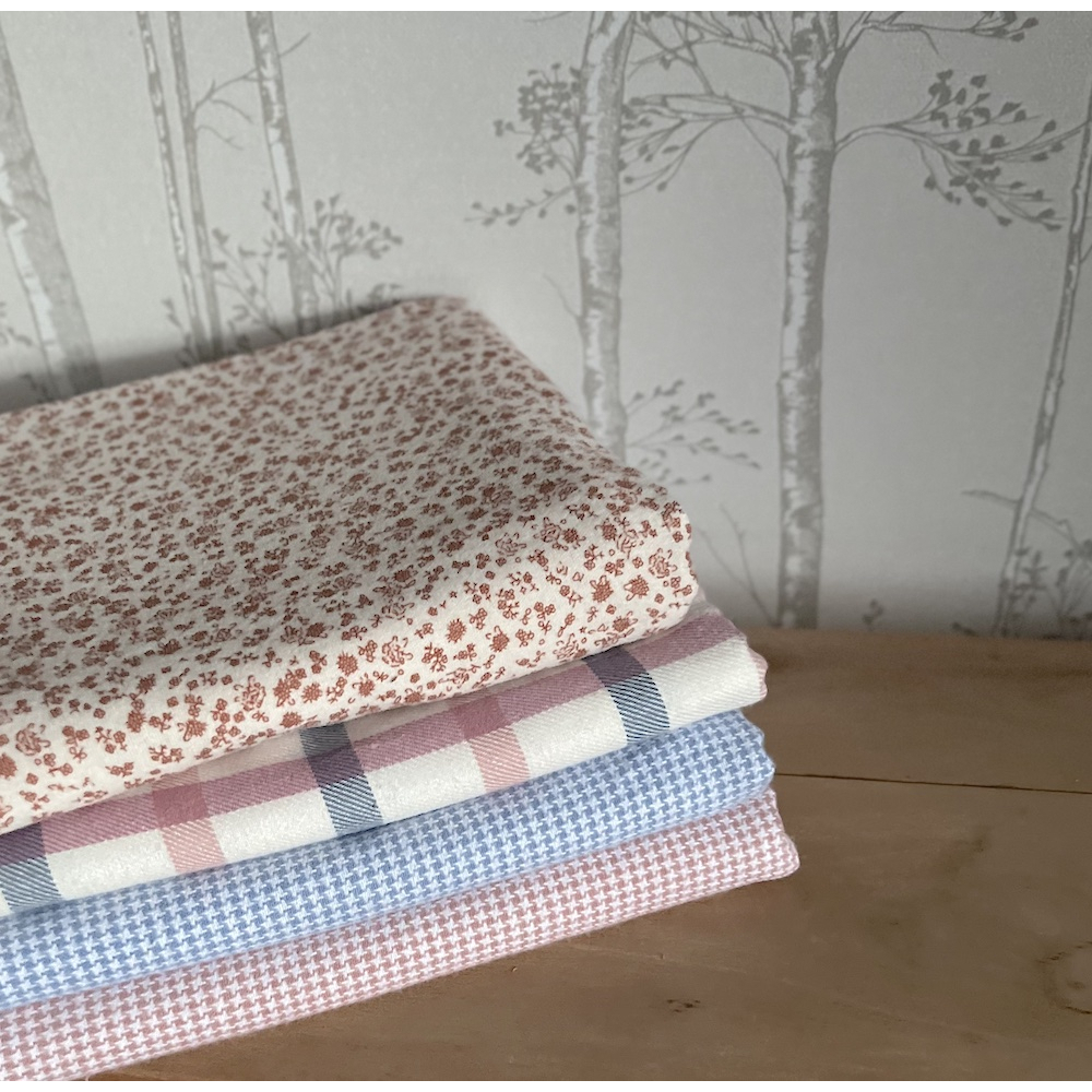 Eden - Coton gratté doux imprimé fleuri argile rose Batikou - 9