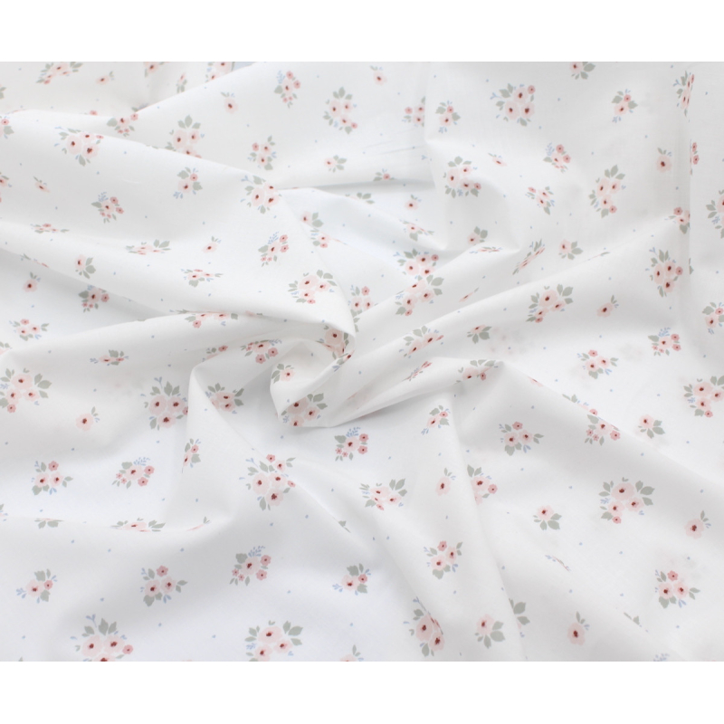 ROZEN - Batiste de coton BIO imprimé exclusif / SILKYNE