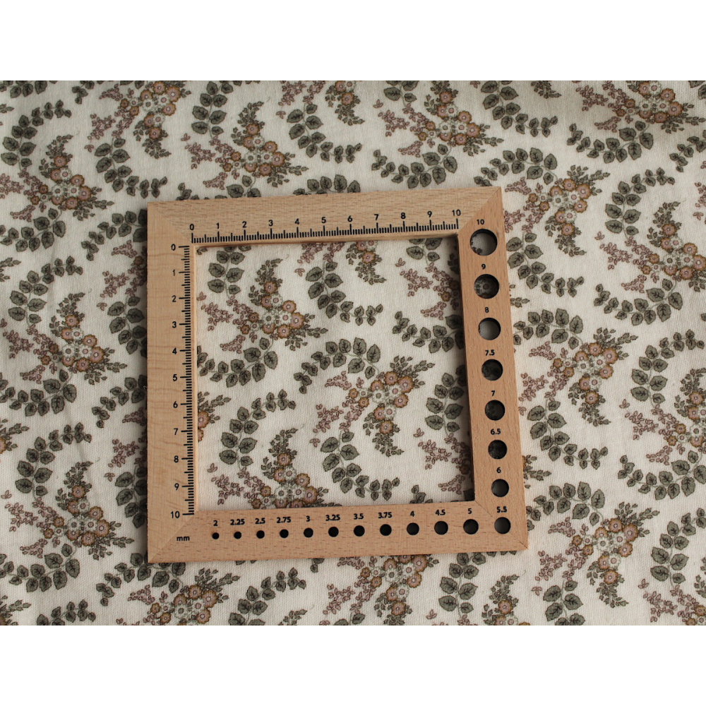 Double gaze de coton organique BIO à fleurs kaki Tissus issus de l'agriculture biologique  - 9