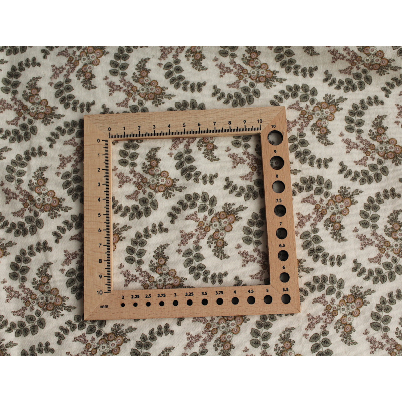 Double gaze de coton organique BIO à fleurs kaki Tissus issus de l'agriculture biologique  - 9