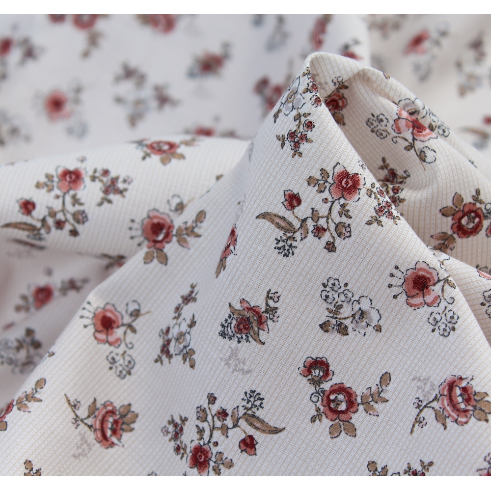 Emma - Batiste de coton BIO imprimé romantique vintage exclusif