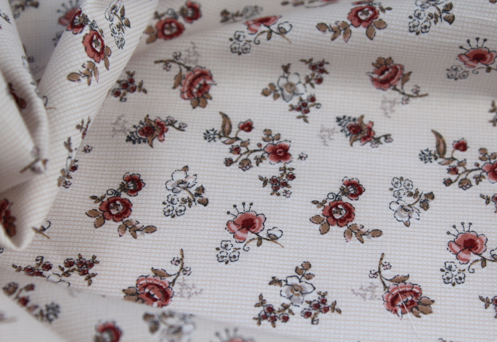 Emma - Batiste de coton BIO imprimé romantique vintage exclusif