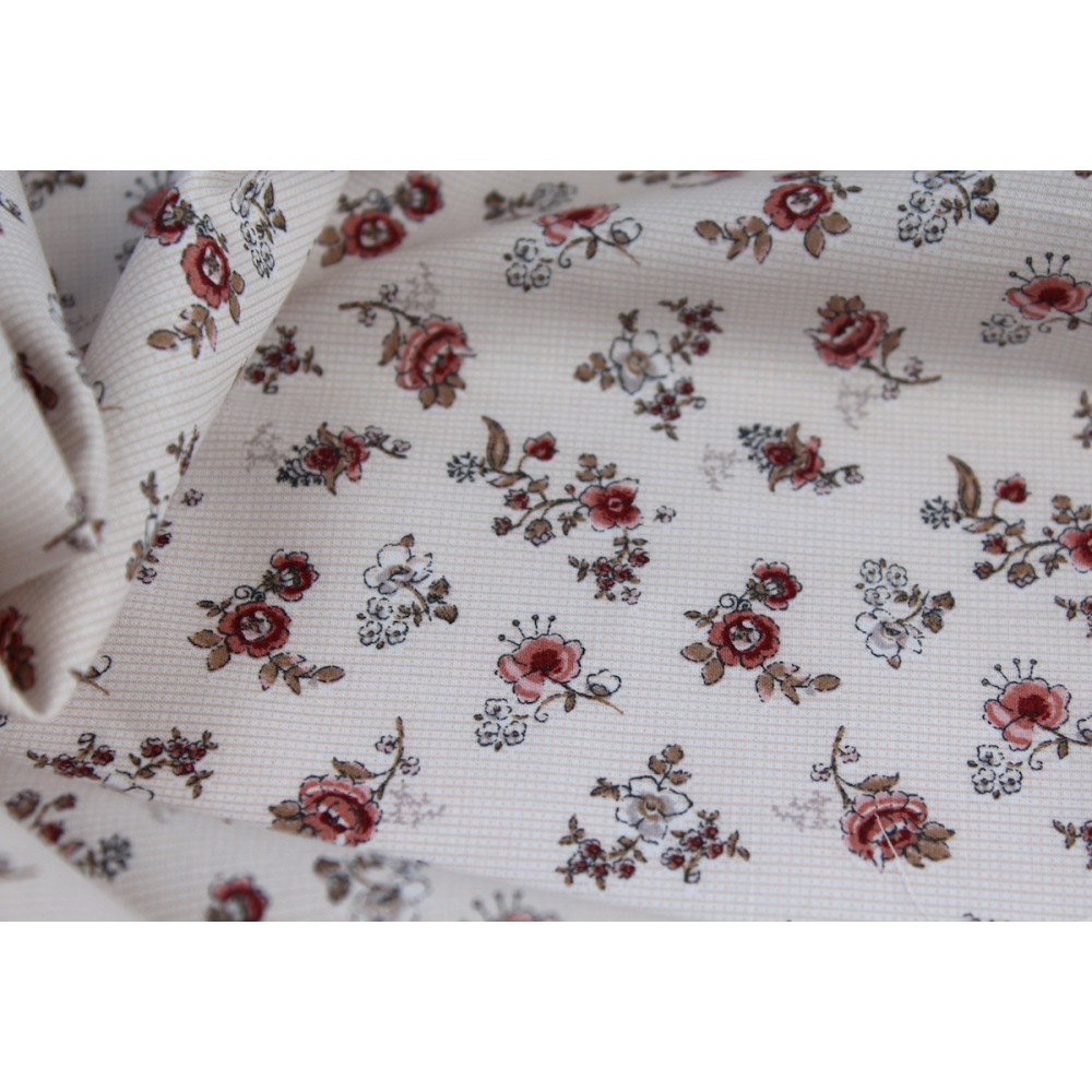 Emma - Batiste de coton BIO imprimé romantique vintage exclusif