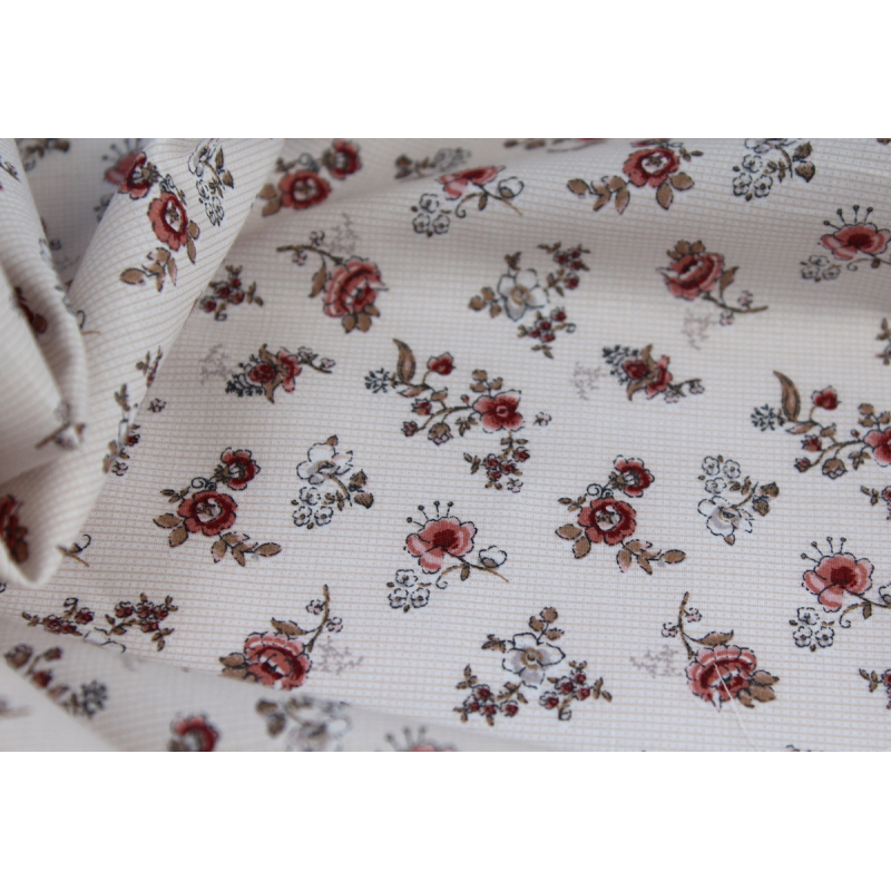 Emma - Batiste de coton BIO imprimé romantique vintage exclusif