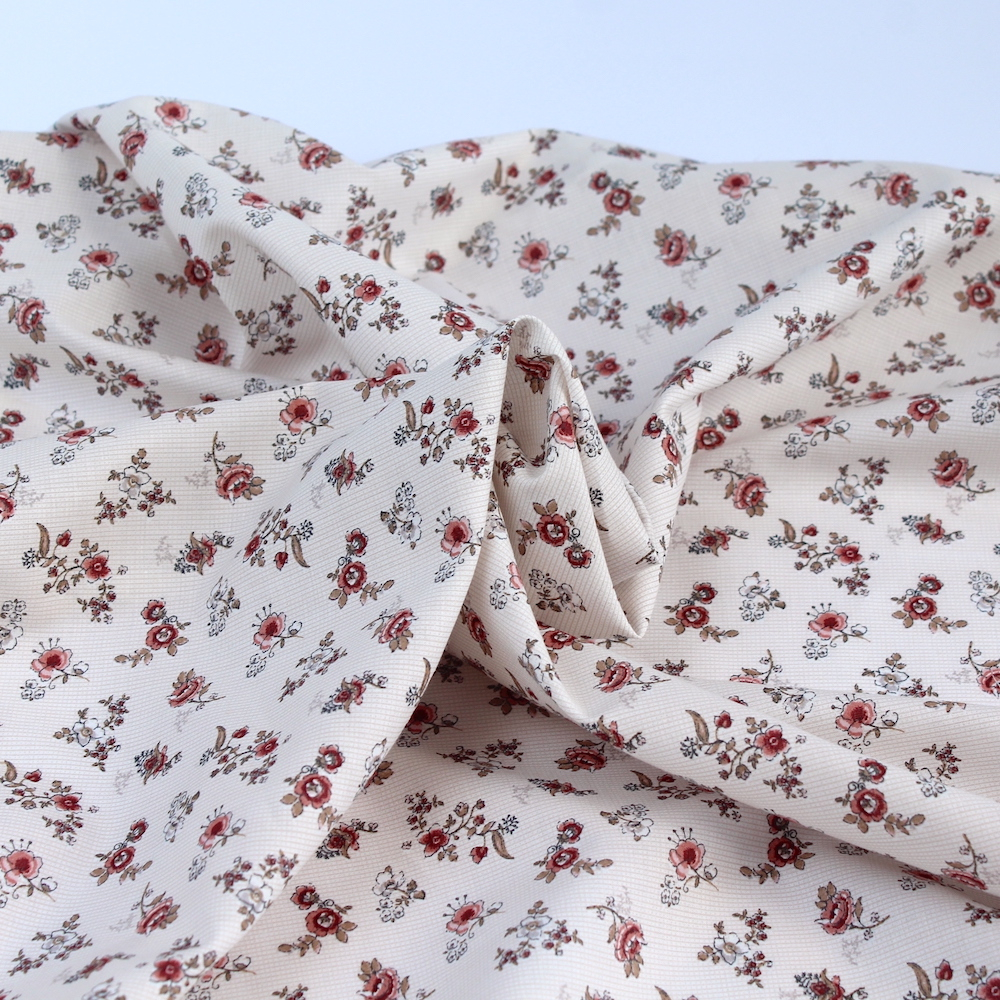 Emma - Batiste de coton BIO imprimé romantique vintage exclusif