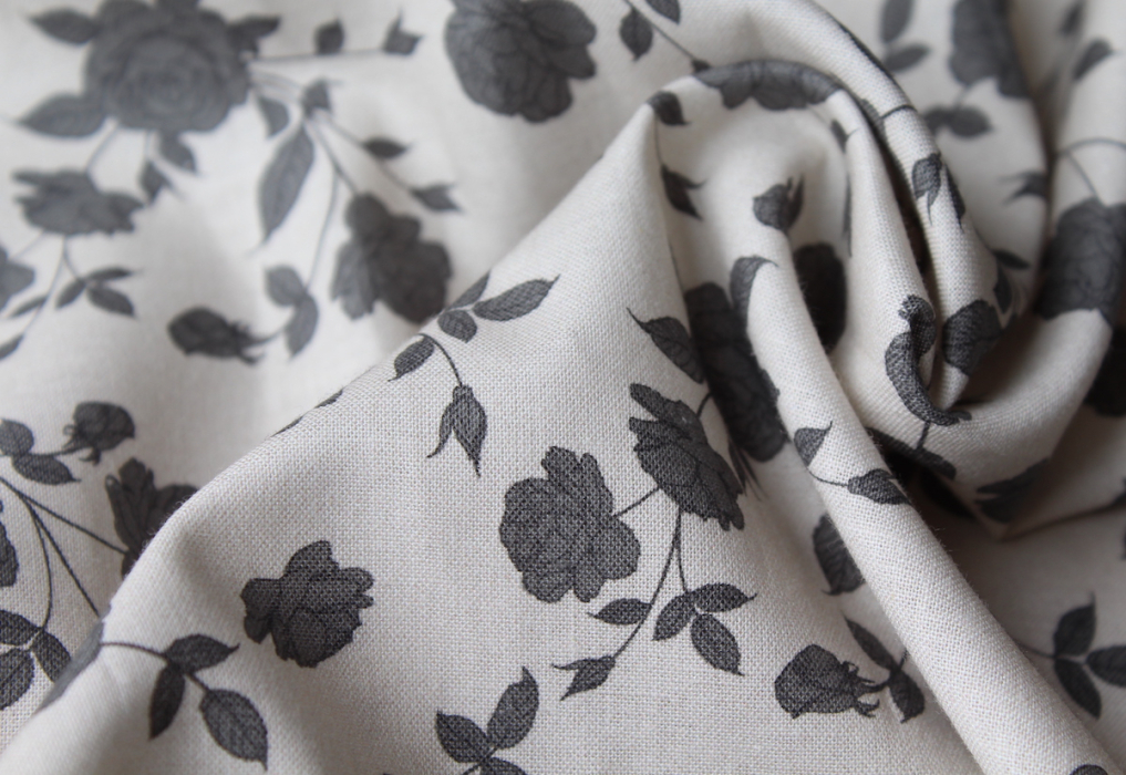 Popeline de coton douce imprimé exclusif Pinku / SWEET