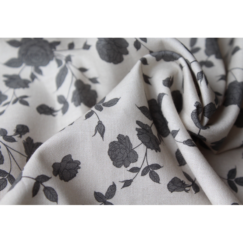 Popeline de coton douce imprimé exclusif Pinku / SWEET