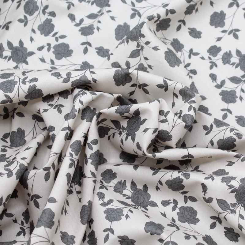 Popeline de coton douce imprimé exclusif Pinku / SWEET