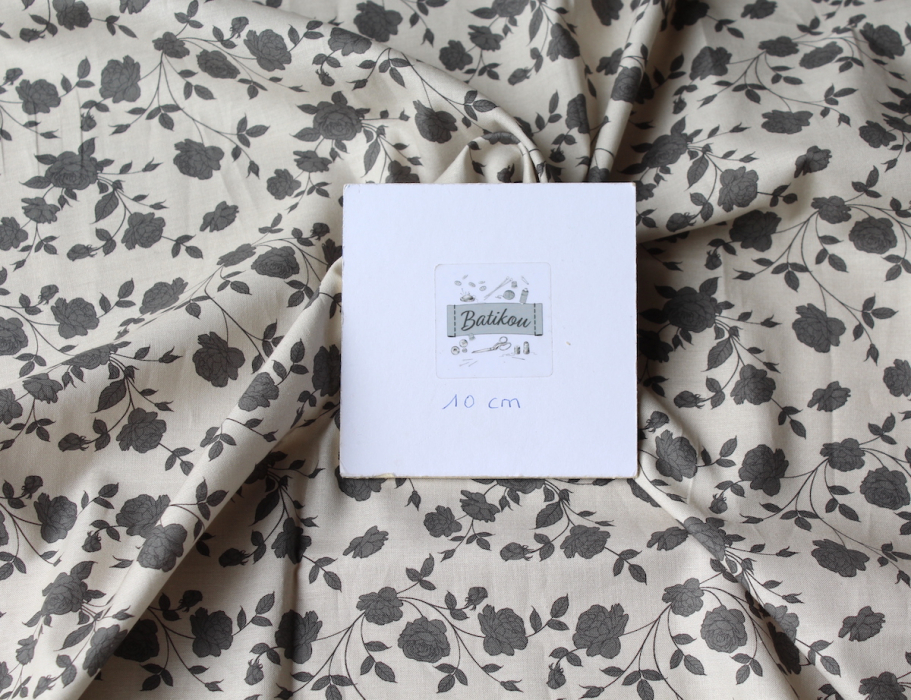 Popeline de coton douce imprimé exclusif Pinku / SWEET