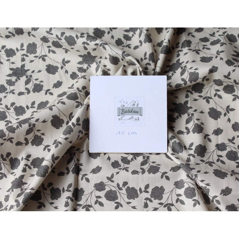 Popeline de coton douce imprimé exclusif Pinku / SWEET