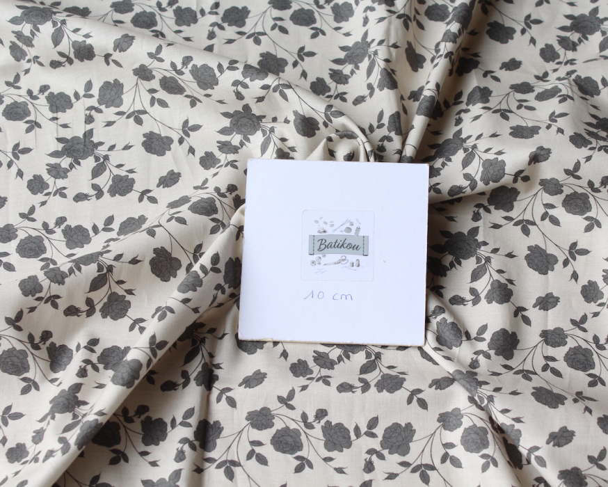 Popeline de coton douce imprimé exclusif Pinku / SWEET