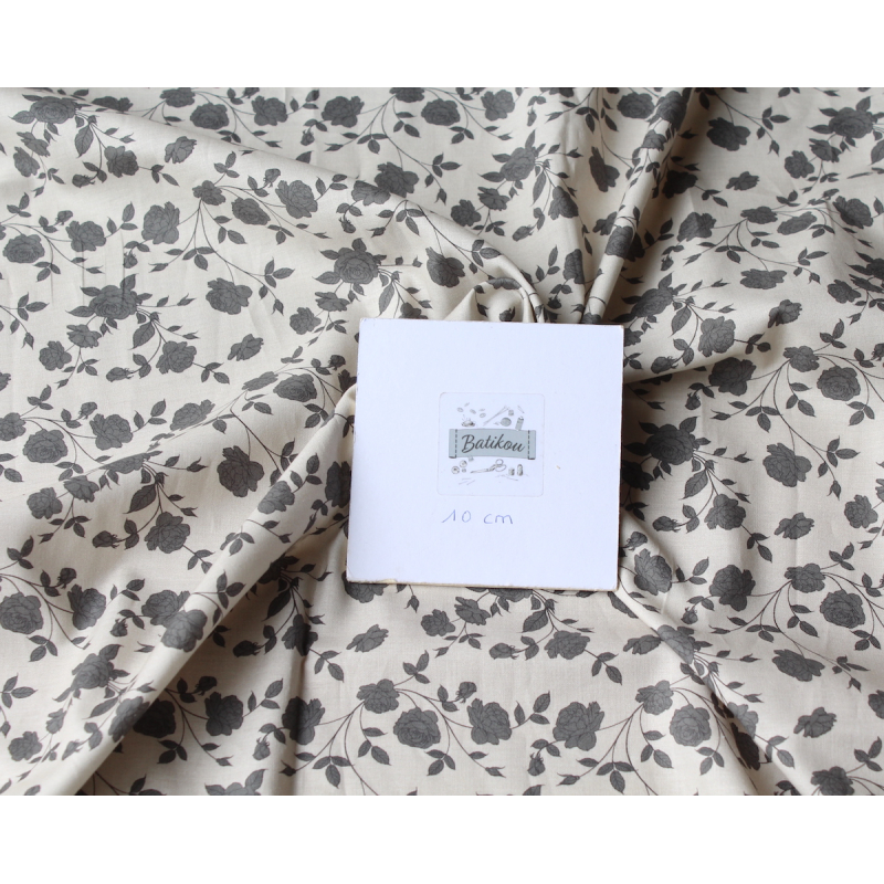 Popeline de coton douce imprimé exclusif Pinku / SWEET