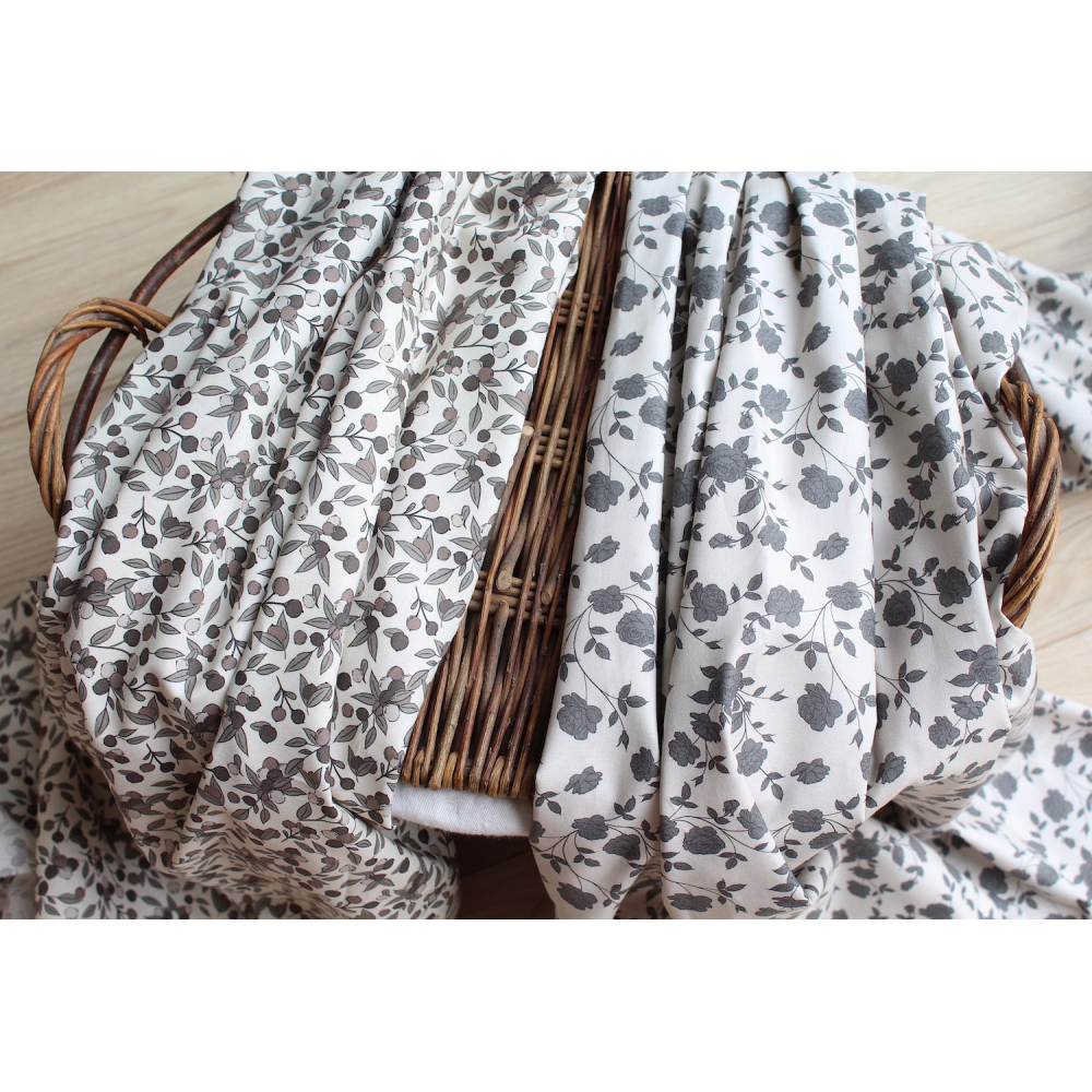 Popeline de coton douce imprimé exclusif Pinku / SWEET