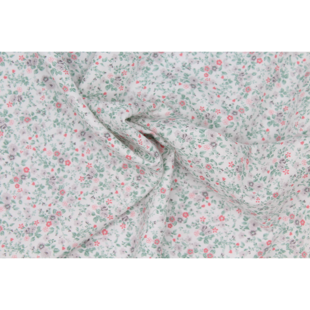 Tissu twill de coton organique imprimé fleuri Tissu twill de coton organique imprimé fleuri