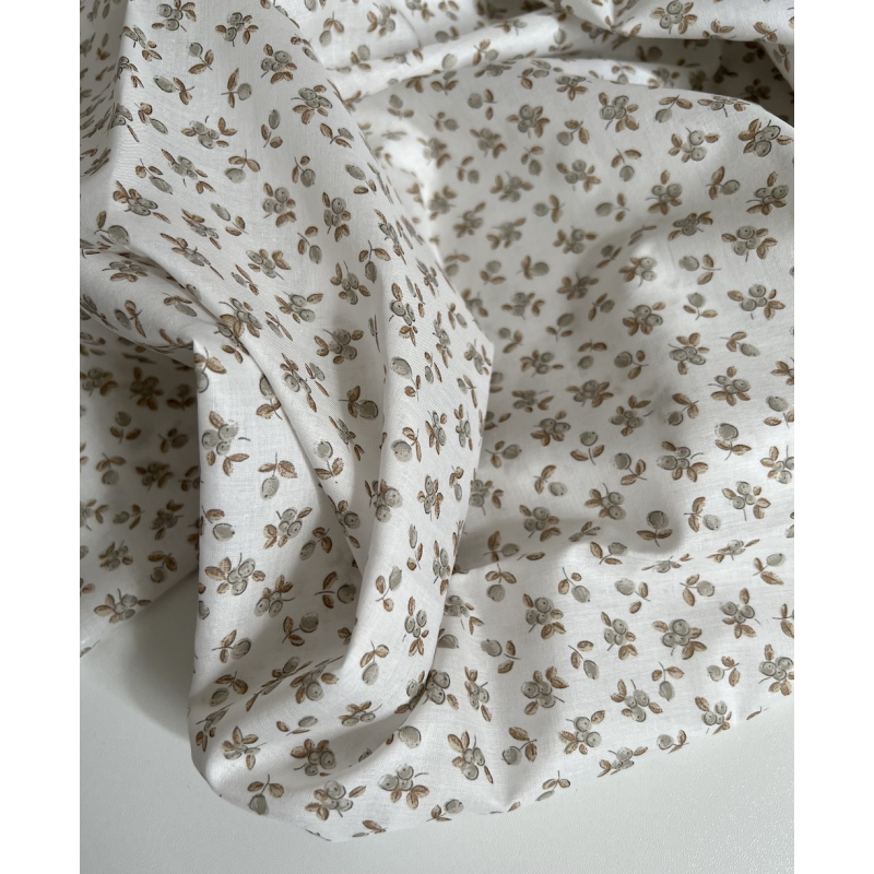 Nino - Batiste de coton BIO imprimé petits fruits