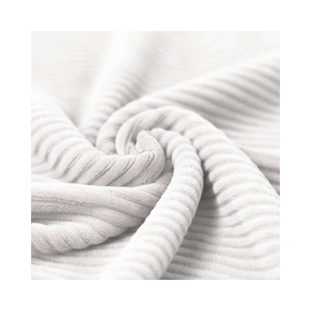 Velours jersey grosses côtes coton coloris lait