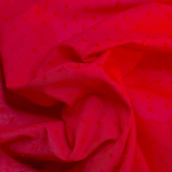 Plumetis de coton coloris Rouge Qualité Oeko-tex - 1