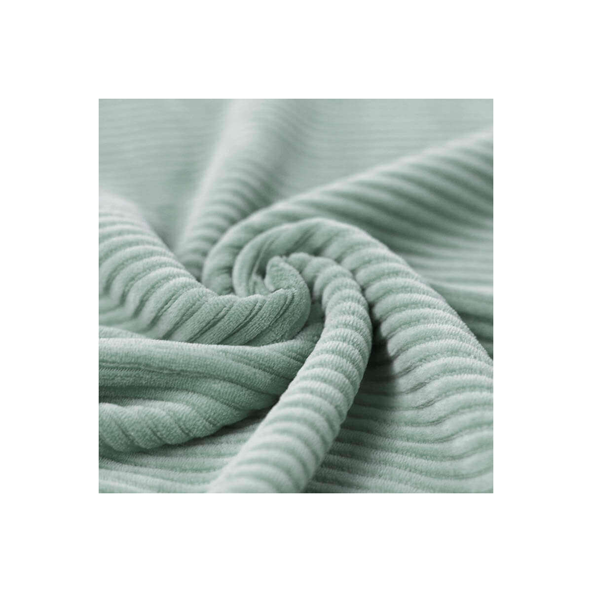 Velours jersey grosses côtes coton coloris vert opaline Velours jersey grosses côtes coton coloris vert opaline