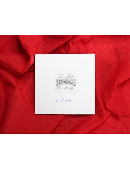 Plumetis de coton coloris Rouge Qualité Oeko-tex - 2