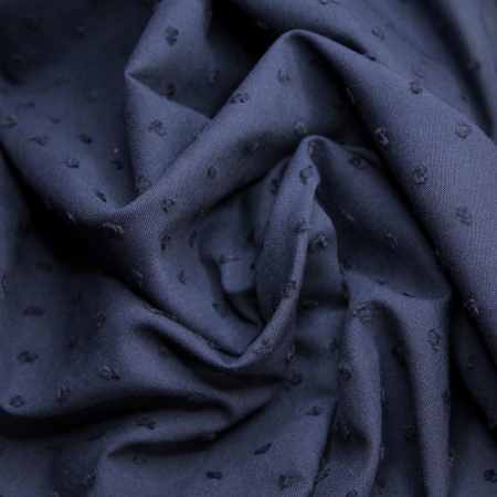 Plumetis de coton coloris bleu marine Plumetis de coton coloris bleu marine
