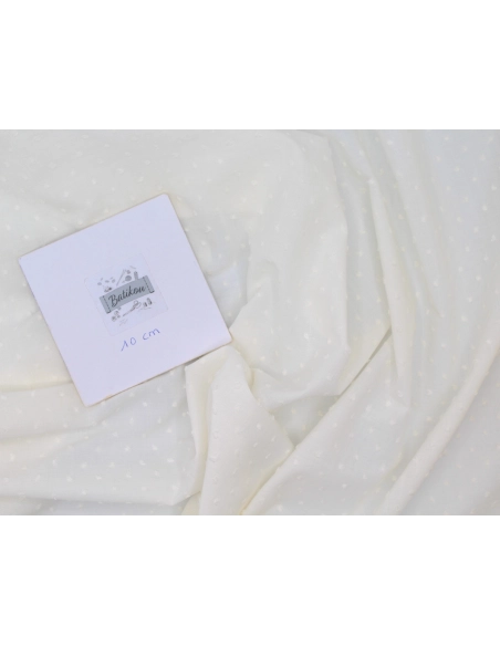 Plumetis de coton coloris écru