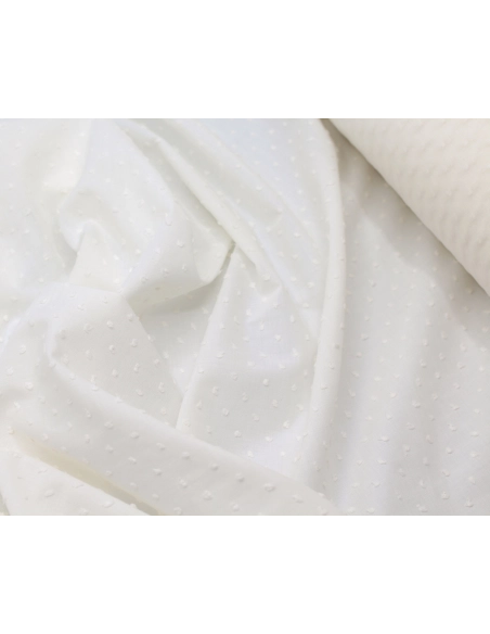 Plumetis de coton coloris écru