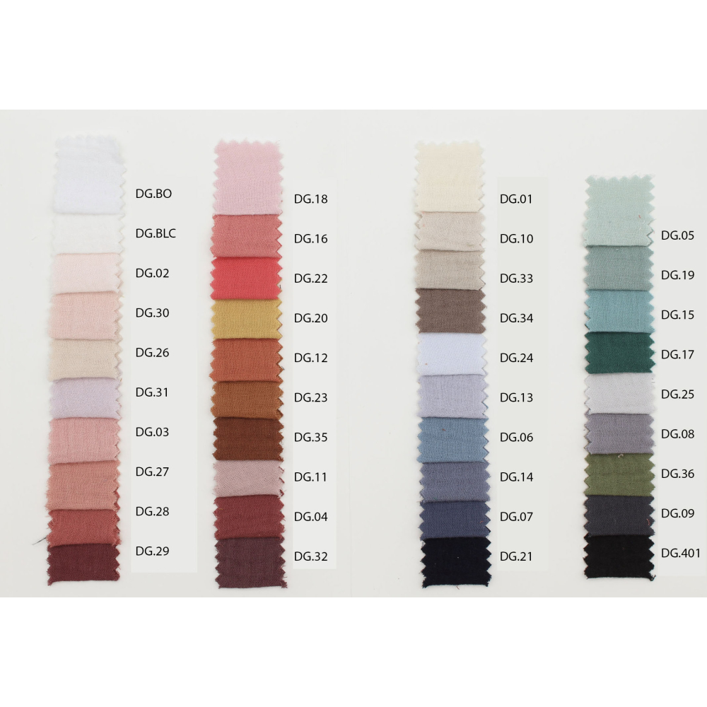 Double gaze de coton BIO unie rose pétale