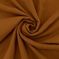 Double gaze de coton BIO unie écureuil