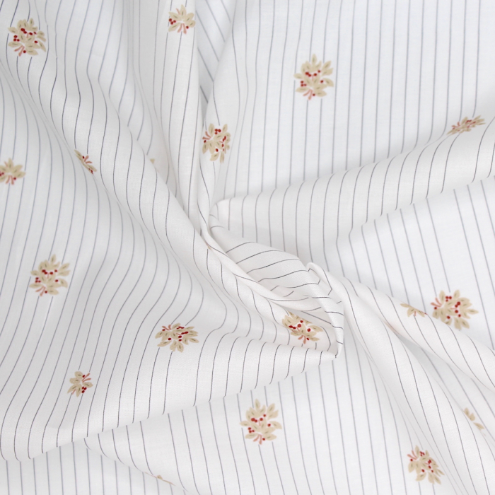 Batiste de coton BIO imprimé exclusif Tarte Tatin / SILKYNE