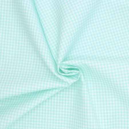 Coton vichy mini carreaux 2.7mm jade Qualité Oeko-tex - 2 Coton vichy mini carreaux 2.7mm jade Qualité Oeko-tex - 2